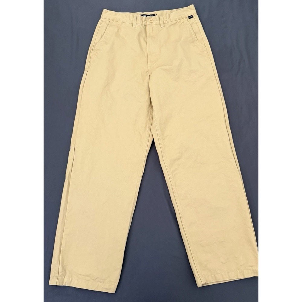 Vans Chino Pants Mens Size 32 Khaki Baggy Fit Casual Skate Wear Street Authentic